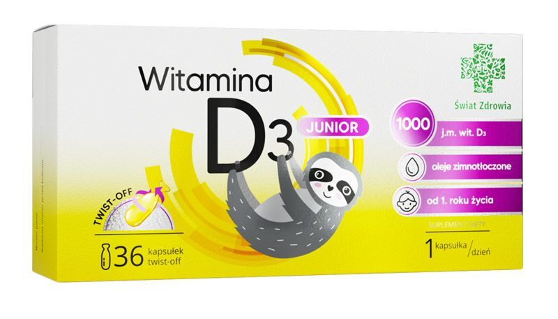Swiat Zdrowia Vitamin D3 Junior 36 capsules twist-off