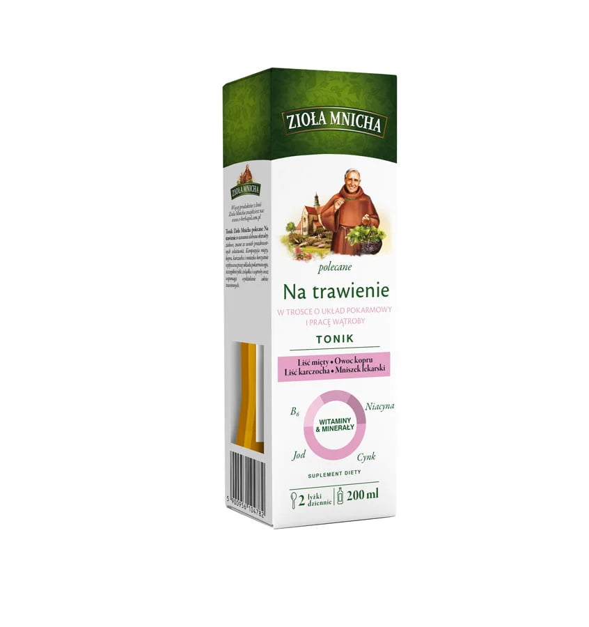 HERBAPOL ZIOLA MNICHA TONIC NA TRAWIENIE Monk's Herbs - Digestive Tonic 200ML