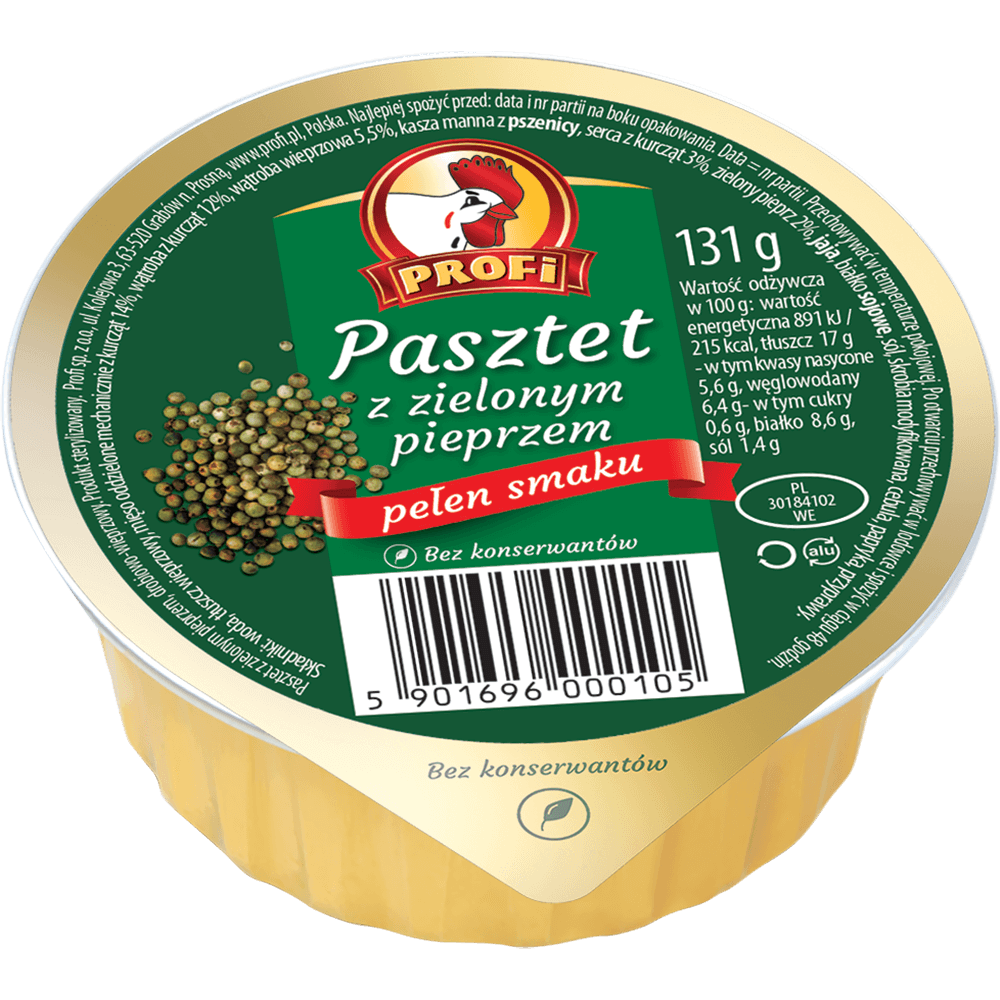 Profi Pate W/ Green Pepper (Pasztet Z Zielonym Pieprzem) 130g