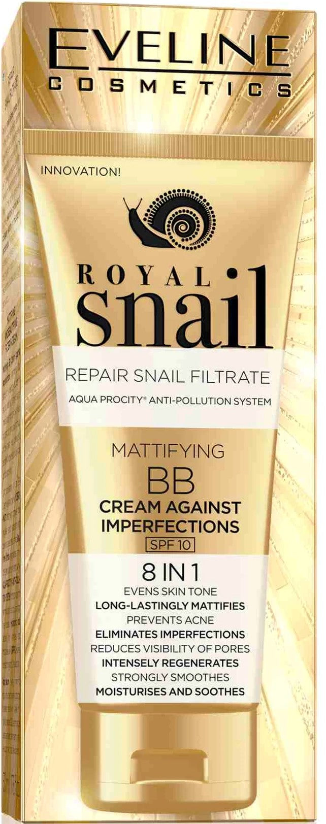 Eveline Royal Snail Mattifying BB Cream for Imperfections SPF10 50ml