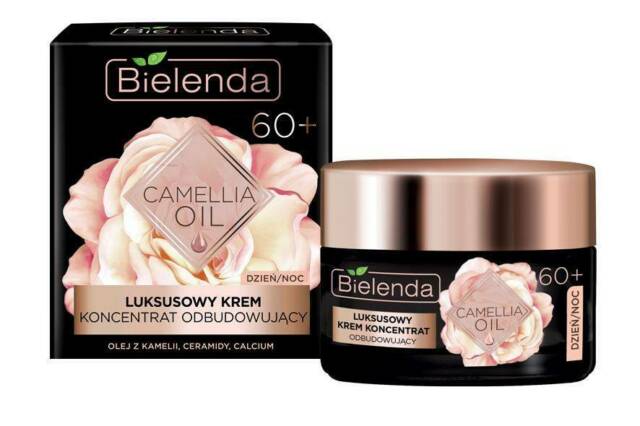 Bielenda Camellia Oil Luksusowy Odbudowujący Krem Do Twarzy Koncentrat 60+ Dzień Noc 50ml