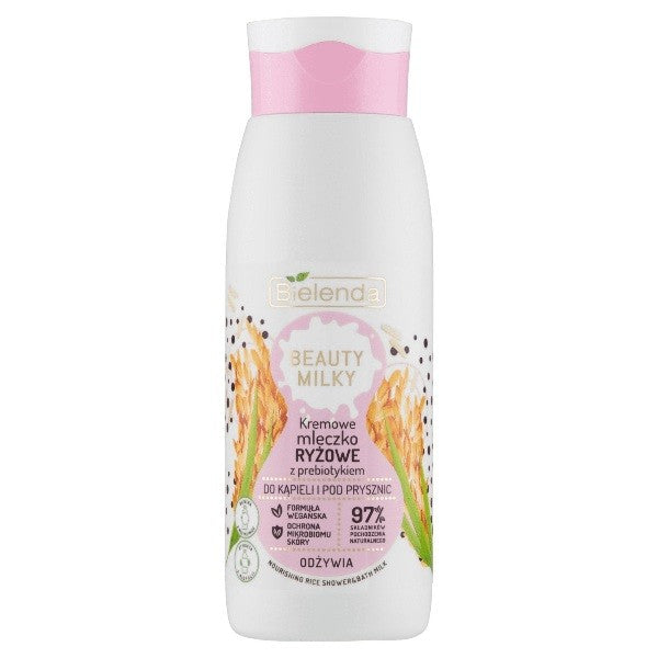 Bielenda Beauty Milky Rice Milk With Probiotics Nourishing Shower Milk 400ml