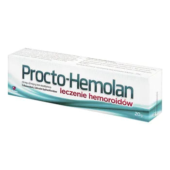 Procto-Hemolan, (50 mg + 20 mg) / g, rectal cream, 20g