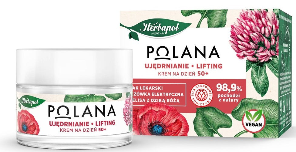 Herbapol Polana Ujędrniający Lifting 50+ Wegański Krem na Dzień 50ml