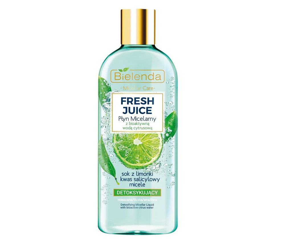 Bielenda Fresh Juice Detoxifying Micellar Liquid With Bioactive Citrus Water Lime Juice 500 ml