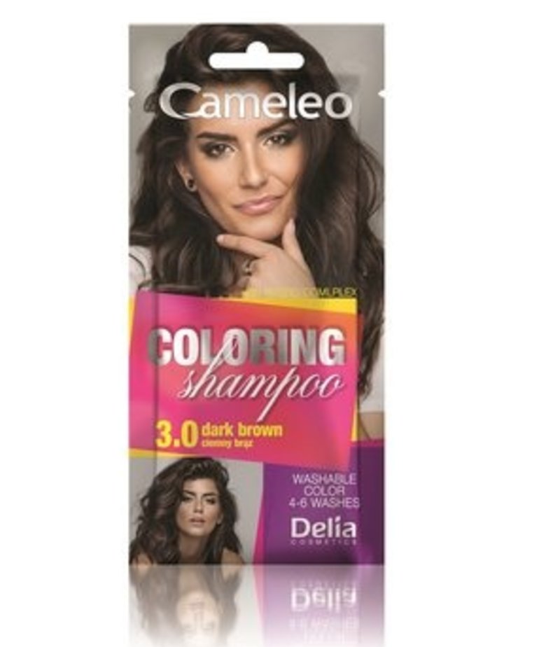 Delia Cameleo Coloring Shampoo Ammonia Free 3.0 Dark Brown  40ml