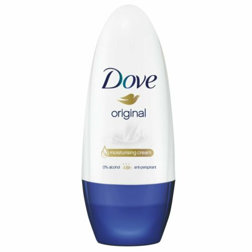 Dove Original Moisturising Cream 48h Roll-on Deodorant for Women 0% Alcohol 50ml