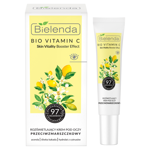 Bielenda Bio Witamina C Skin Vitality Booster Rozświetlający przeciwzmarszczkowy krem ​​pod oczy 15ml