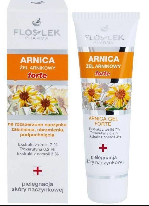 Flos-Lek Arnica Gel Forte for Dilated Capillaries, Bruising, Swelling 50ml