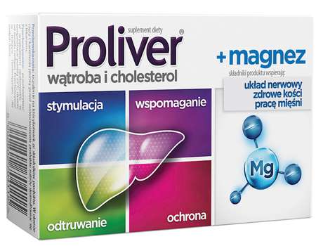 Proliver +Magnez Wsparcie wątroby i cholesterolu 30 tabletek