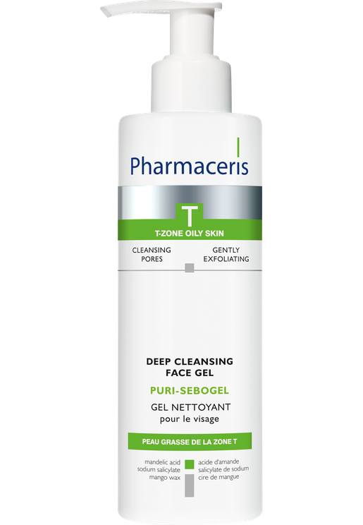 PHARMACERIS T PURI-SEBOGEL Antibacterial Face Gel Wash T-zone Oily Skin 190ml