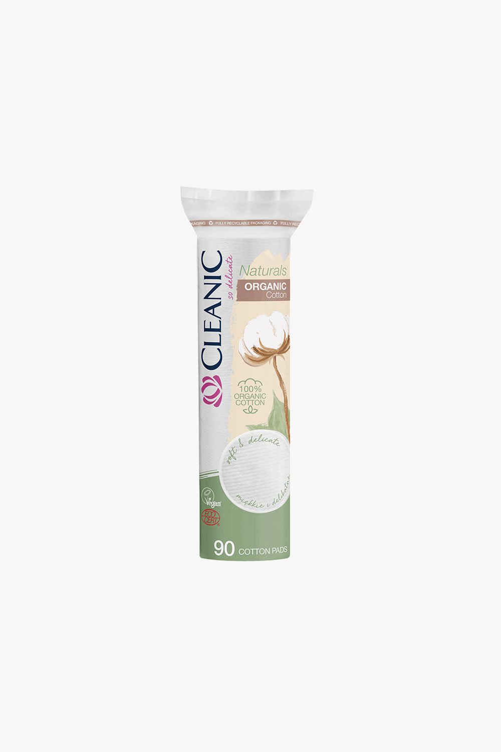 Płatki kosmetyczne Cleanic Naturals & Organic (90 sztuk)