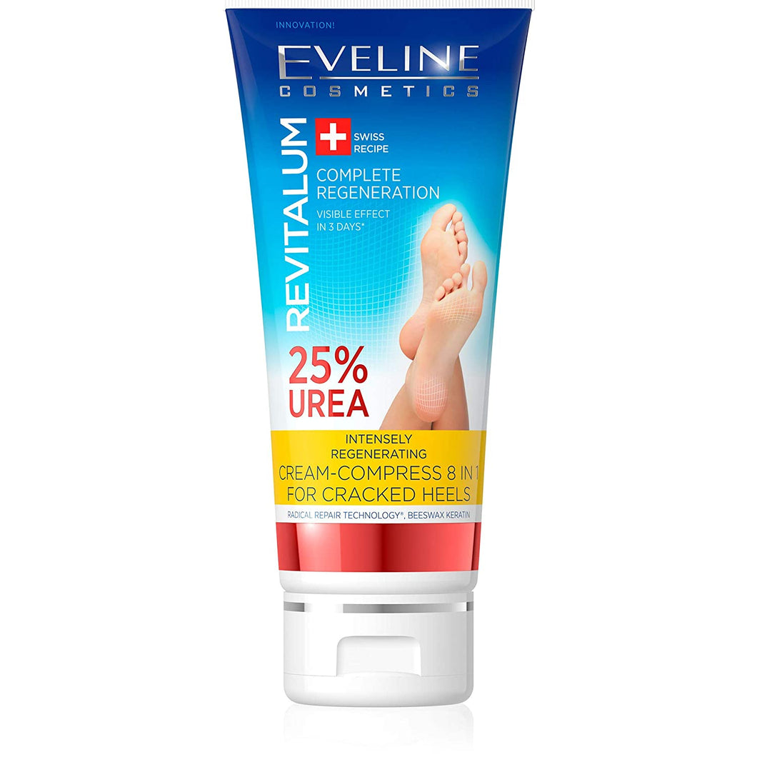 Eveline Revitalum  Complete Regeneration 25% UREA Cream-Compress 8in1 for Cracked Heels 75ml