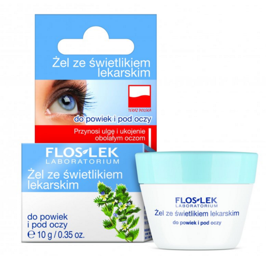 Flos-lek Lid & Under Eye Gel with Eyebright for Fatigue (10g)