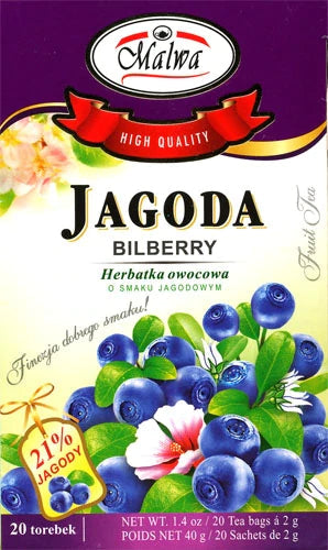 MALWA Herbal Bilberry/Myrtille Tea 20 bags