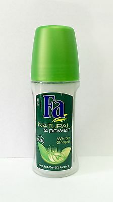 Fa 48h Natural & Power White Grape Roll-On Deodorant in Glass 50ml