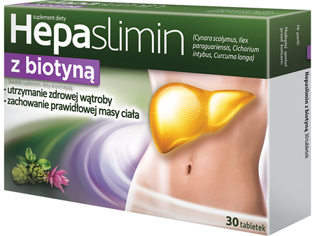 Hepaslimin with biotin 30 tablets