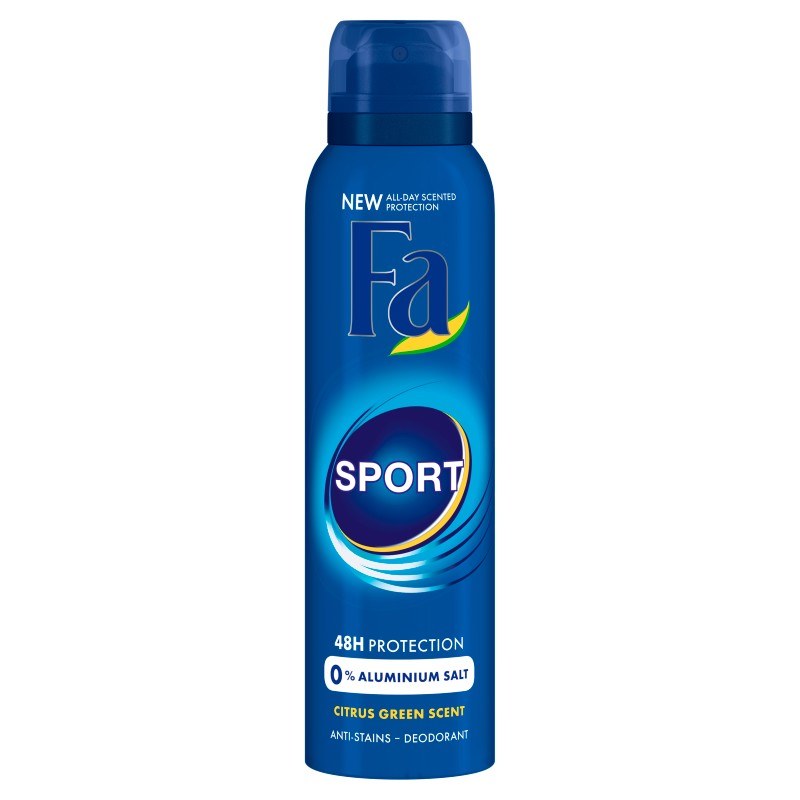 Dezodorant dla mężczyzn Fa Sport & Citrus Green 0% soli aluminium 150ml