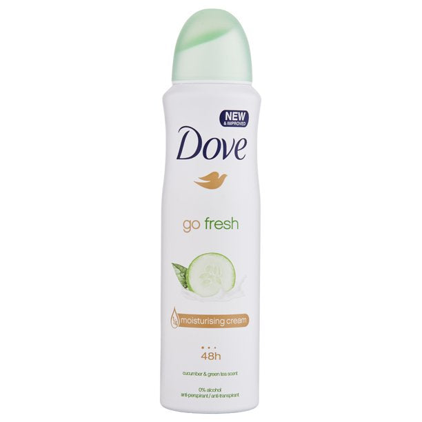 Dove Go Fresh 48h Dezodorant Ogórek i Zielona Herbata 0% Alkoholu 150ml