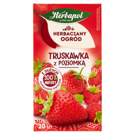 Herbapol Tea Garden Herbata Owocowa Truskawka & Dzika Truskawka 20 torebek