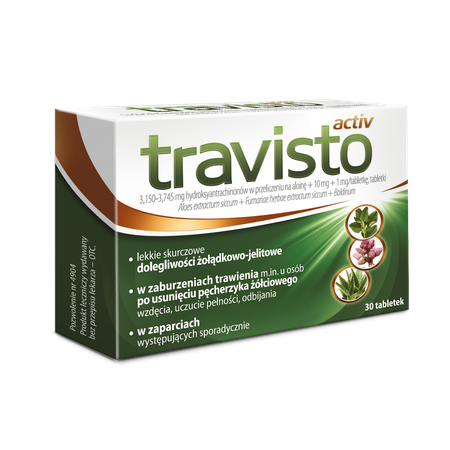 Travisto Activ wspomaganie trawienia 30 tabletek