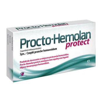 Procto-Hemolan Protect Suppositories Against Hemorrhoids 10 pcs