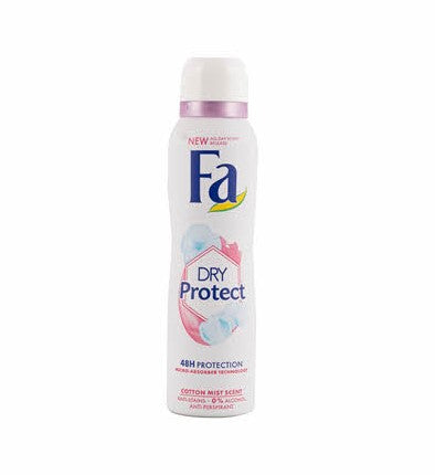 Dezodorant Fa Dry Protect & Cotton Mint Scent 48h 0% Alkoholu 150ml