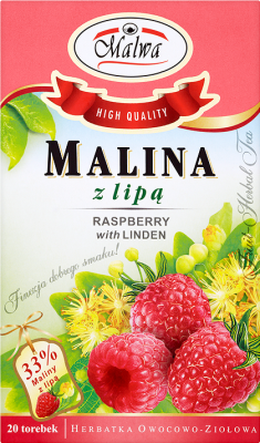 MALWA Herbal Raspberry & Linden Herbal Tea 20 bags – Zdrowie & Uroda
