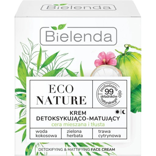 Bielenda Eco Nature Coconut Water Green Tea Lemon Grass Matting Cream 50ml