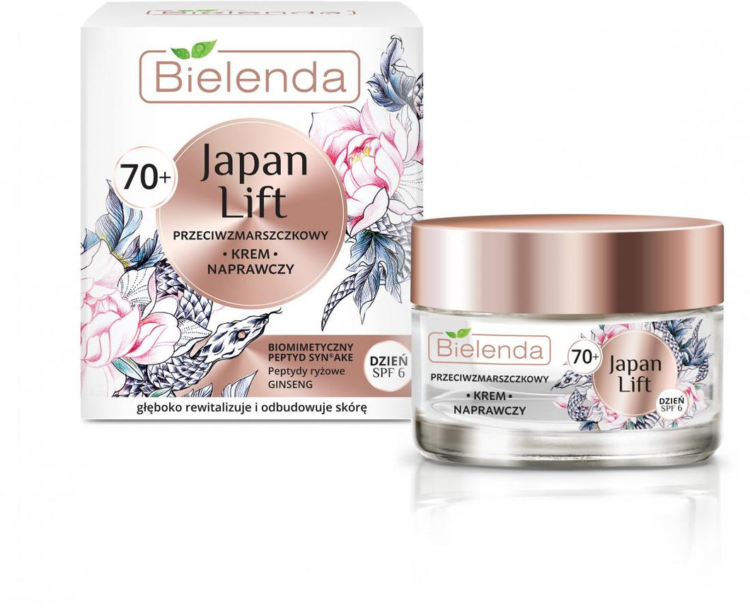 Bielenda Japan Lift 70+ Przeciwzmarszczkowy krem ​​naprawczy na dzień 50ml