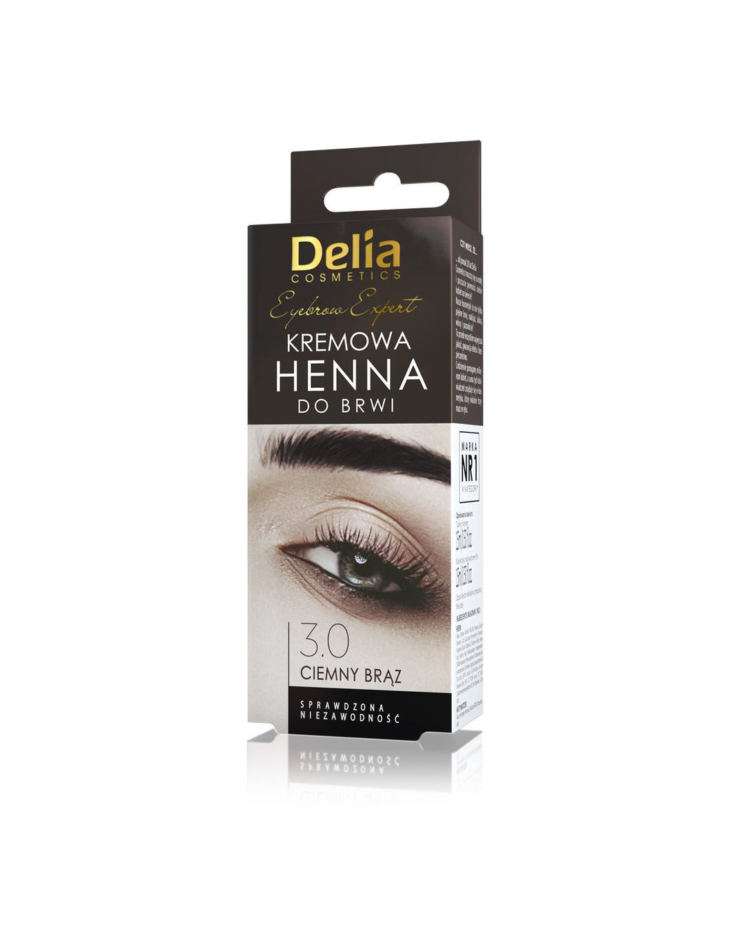 Delia Kremowa Henna do Brwi 3.0 Ciemny Brąz 15ml