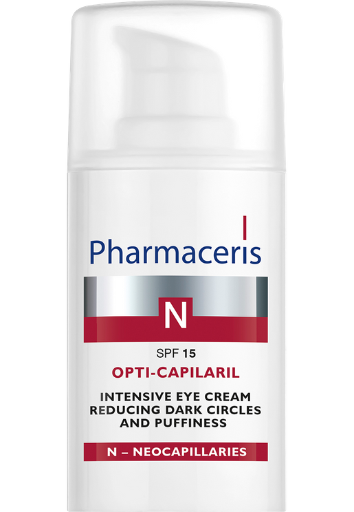 PHARMACERIS N OPTI-CAPILARIL Intensive Eye Cream Reducing Dark Circles and Puffiness  SPF15 15ml