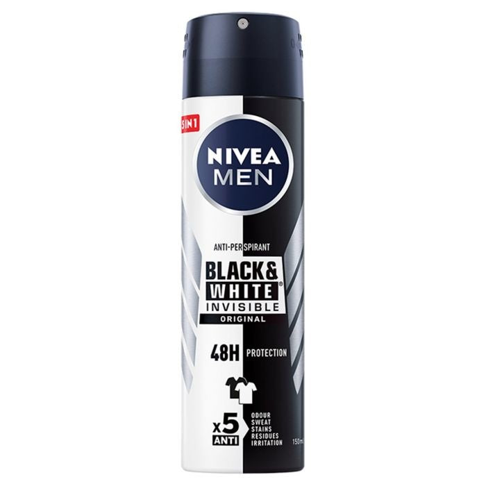 Nivea Men Original Invisible Black & White Antyperspirant w sprayu 48h 150ml