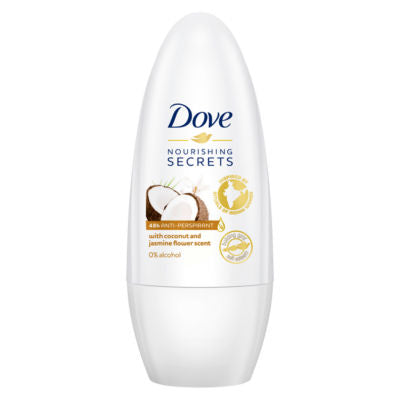 Dove Nourishing Secrets with Coconut & Jasmine 48h Roll-on Deodorant for Women 0% Alcohol 50ml