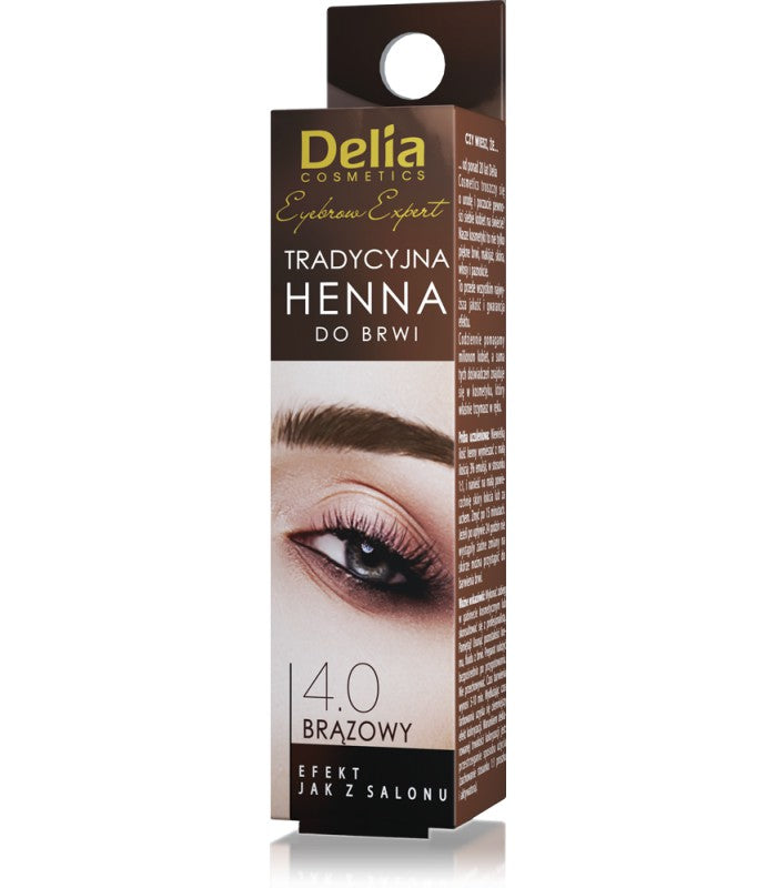 Delia Traditional Henna Professional quality Eyebrow Eyelashes 4.0 Brown 2 ml