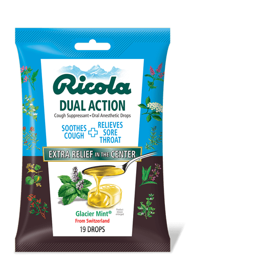 Ricola Extra Strength Glacier MintCough Suppressant Drops 19 ct Pouch