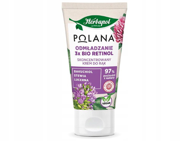 Herbapol Polana Skoncentrowany Odmładzający Krem Do Rąk 3x Bio Retinol 50ml