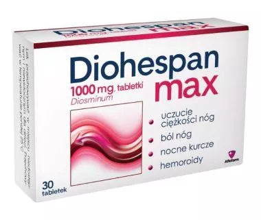Diohespan Max 1000mg Diosminum 30 tabletek 