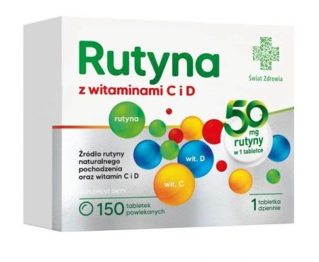 Rutyna z Witaminami C i D | Rutin with Vitamin C and D 150 tablets