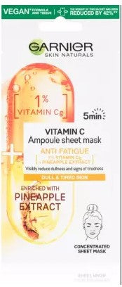 Garnier Skin Naturals Ampoule Mask Pineapple Extract Vitamin Concentrated