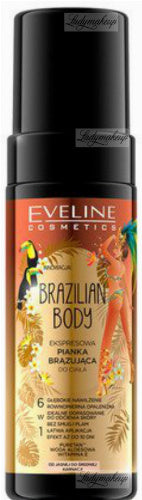 Eveline Brazilian Body 6in1 Express Body Bronzing Foam Light to Medium Skin Tone 150ml