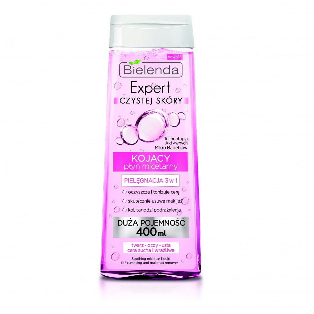 Bielenda Clean Skin Expert Pure Skin Kojący Woda Micelarna 400ml