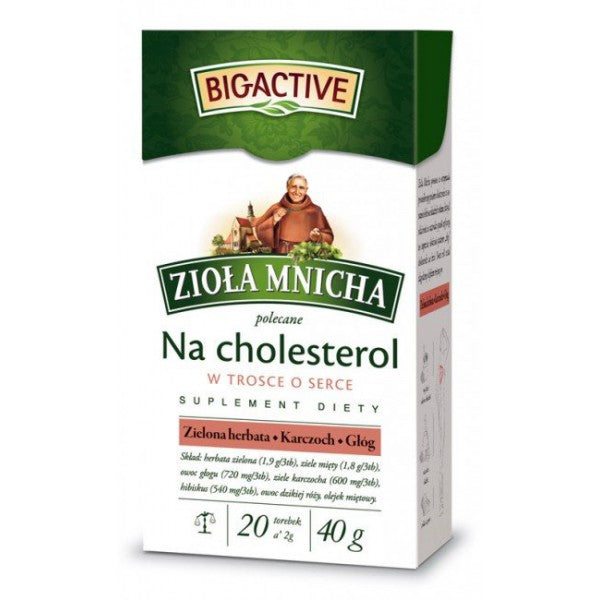 Ziola Mnicha Herbata Ziołowa Na Cholesterol 20 torebek