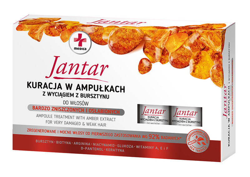 Jantar Ampoule Treatment With Amber Extract For Very Damaged & Weak Hair 5x5ml