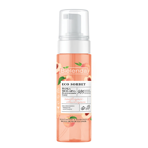 Bielenda Eco Sorbet Brzoskwinia Nawilżająca Odświeżająca Pianka Micelarna Do Mycia Twarzy 150ml