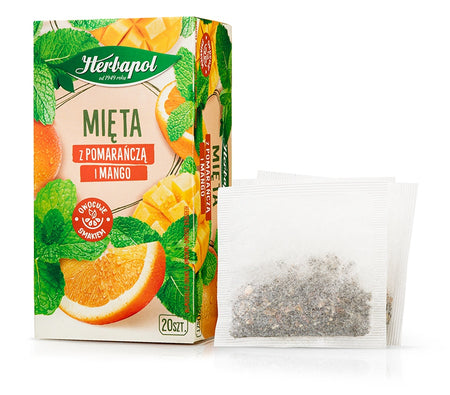 Herbapol Mint Herbal Tea with Orange and Mango 20 tea bags