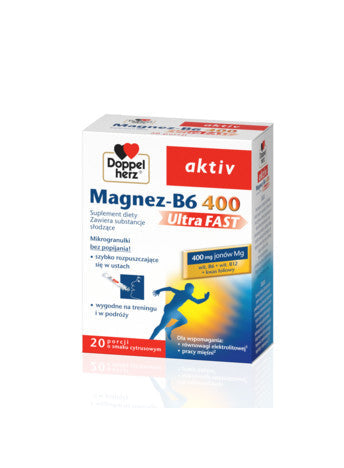 Doppelherz aktiv Magnez-B6 400 UltraFAST 20 sachets