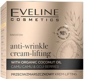 Eveline Organiczne Złoto Przeciwzmarszczkowy krem-liftingujący do twarzy z olejkiem kokosowym