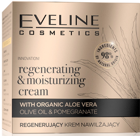 Eveline Organiczny krem ​​regenerująco-nawilżający do twarzy z aloesem