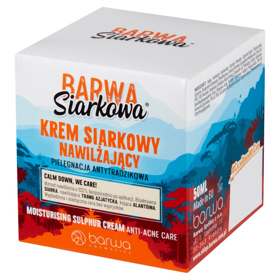 Barwa Sulfur Power - Antibacterial Cream for Day and Night Long-Lasting Moisturizing 50ml